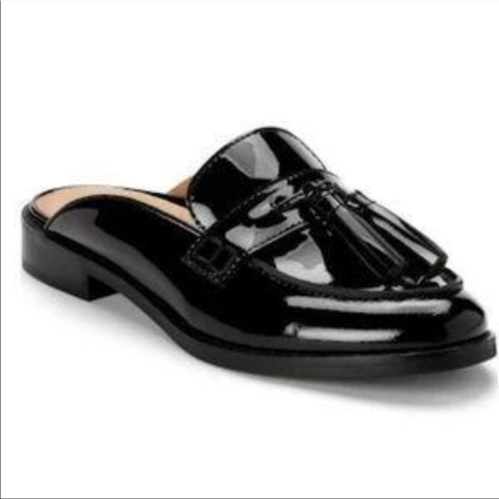 NEW Vionic Reagan Black Patent Mules Size 6.5
